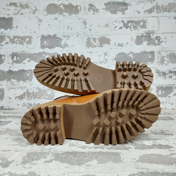 NEW Aerosoles Ronald Brown Leather Buckle Chunky Ankle Boots X479 - Picture 7 of 11